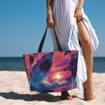 thumbnail image 6 of Kdxio Hawaiian Island Beach Shark for Beach Bag for Women Large Beach Tote Bag Waterproof Sandproof Swim Bag with Zipper Pockets Beach Vacation Travel, 6 of 7