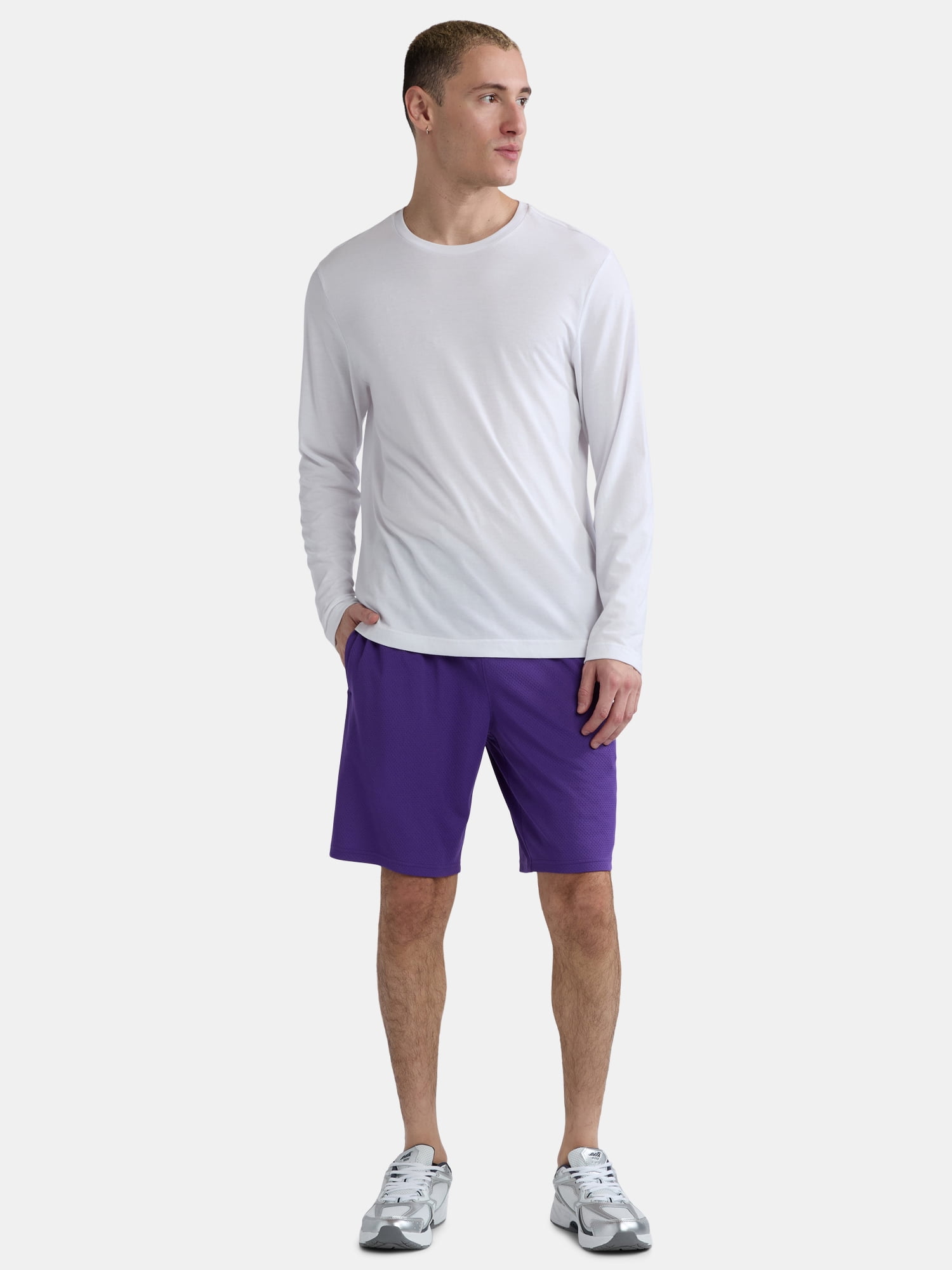 Athletic Works Men's and Big Men's Active Mesh Shorts, 9" Inseam, Sizes XS-5XL