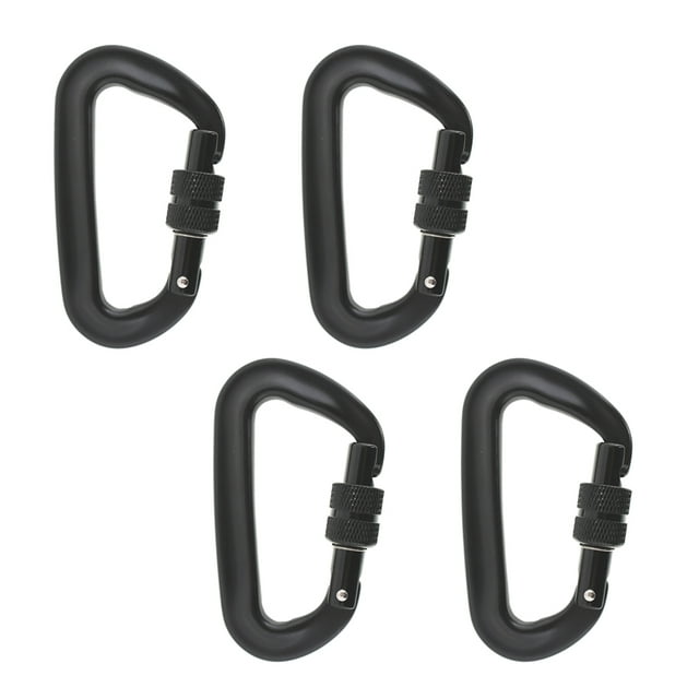 cridoz Carabiner Keychain Clip Hook, 3pcs Locking Carabiner D Ring