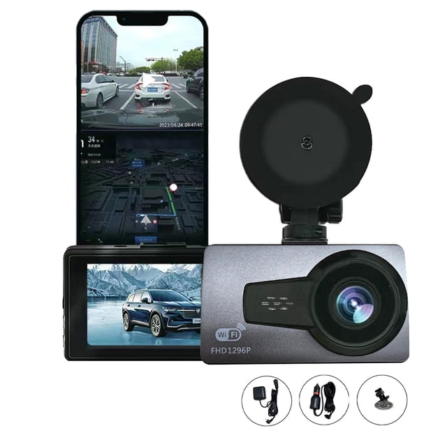 Danhjin Driving Recorder 3-Inch High-Definition Driving Recorder One Recording With Reverses Camera In Car Mobile Detection Sensing Dvr Camera Monitoring No Wifi