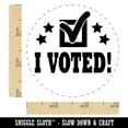 thumbnail image 2 of I Voted Patriotic Self-Inking Rubber Stamp Ink Stamper - Black Ink - Small 3/4 Inch, 2 of 7