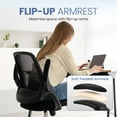 thumbnail image 6 of CELTOSS Ergonomic Office Chair, Flip-Up Arms, Adjustable Lumbar Support, Black, 6 of 10