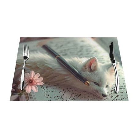 

Study with Pen and Ruler mats for kitchen and dining tables washable and durable PVC mats heat-resistant and non slip mats for indoor/outdoor use