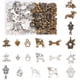 thumbnail image 1 of 20 estilos de dijes de perro, 120 piezas, colgantes de hueso con huellas de pata de perro, accesorios de joyería para hacer collares y pulseras., 1 of 6