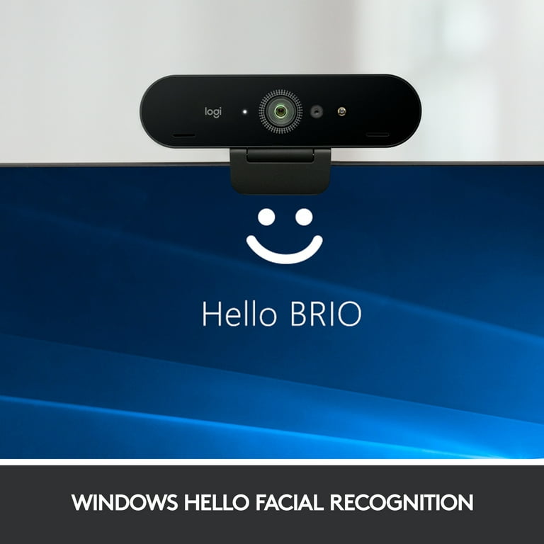 Logitech 4K Pro Webcam with HDR and Noise-Canceling Mics, Black 