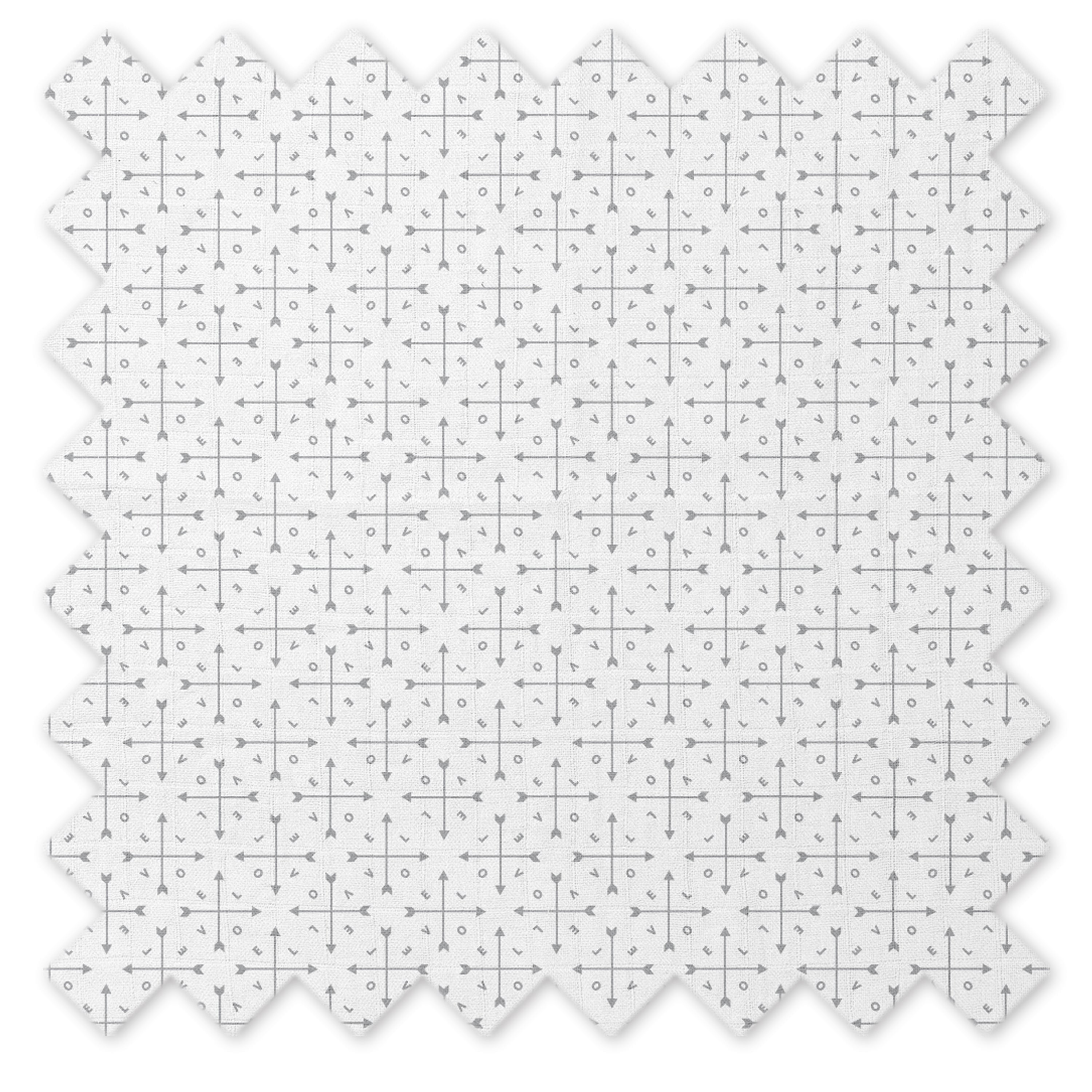 Bacati - Love Arrows Gray Quilted Muslin Changing Pad Cover