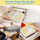 thumbnail image 5 of 4 Pack A4 File Box Paper Storage Rack Document Protector, 5 of 5