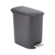 thumbnail image 1 of Amazon Basics Compact Bathroom Small Plastic Rectangular Trash Can with Steel Pedal Step, Black, 6 Liters, 1 of 8