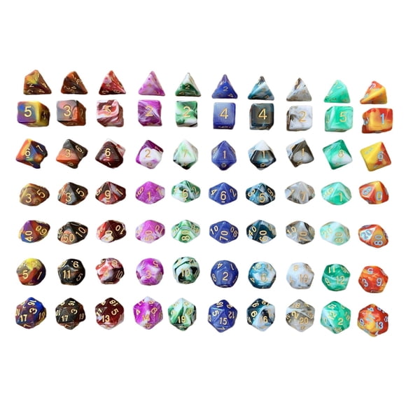 Multi Sides Digital Set Party Games Accessories Tabletop Games Party Supplies 10 Set