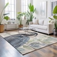 thumbnail image 4 of Grey Heron Area Rugs 3x5ft Green Leafy Branches Wooden Grain Rustic Farmhouse Floor Rug&nbsp;Non Slip Low Pile Ultra Soft Throw Carpet for Entryway Indoor Entrance Kitchen Bathroom, 4 of 9
