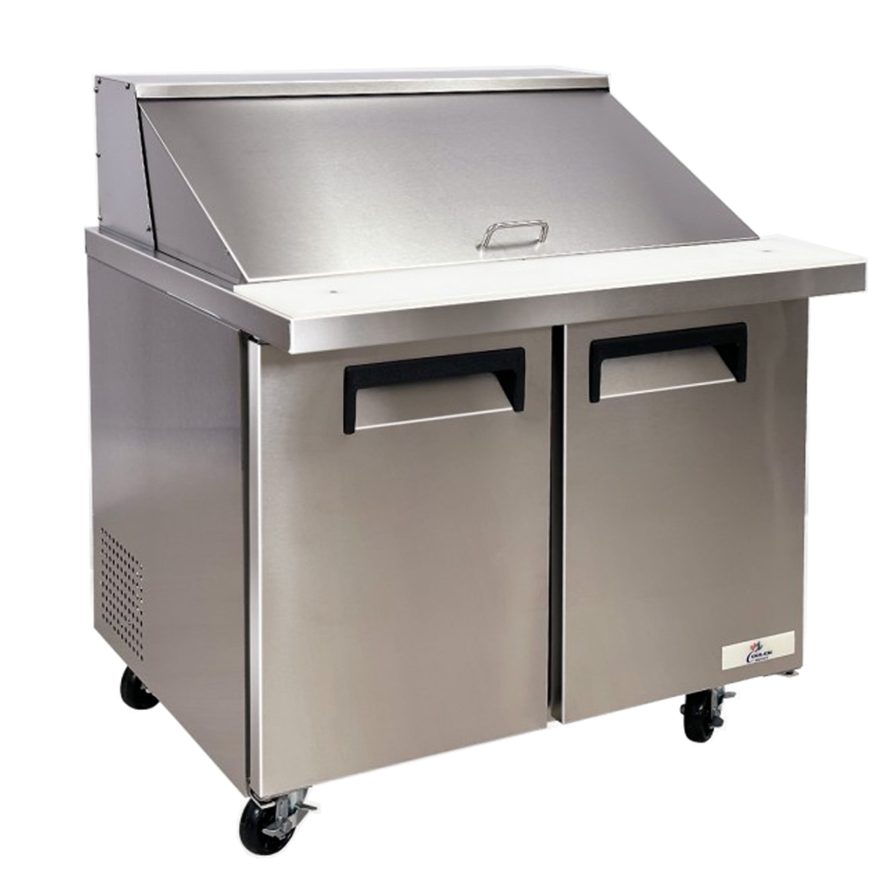 Cooler Depot 36 Inches Stainless Steel Commercial Prep Table Mega Top Refrigerator  Sandwich Salad Table