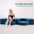 thumbnail image 5 of CHARRYARN by TexStead Folding Mattress & Cushion - Double Seat - Portable Folding Bed - Easy Storage Cushion - Ideal for Study, Living Room, Kids' Room, or Office Naps - 35 x 75 x 6 inches - Blue, 5 of 7