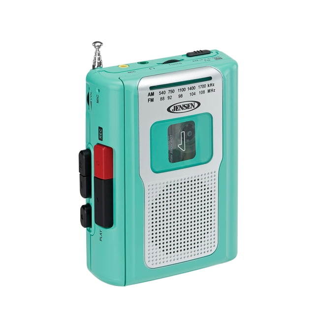 Reproductor de casetes Jensen CR-100 Radio AM/FM portátil retro