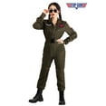 thumbnail image 4 of Women's Flight Suit Top Gun Costume, 4 of 10