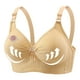 thumbnail image 4 of Puntoco Sujetadores para mujer sin aros de encaje con flores fruncidas para mujer, ropa interior de uso diario de talla grande sin aros, 4 of 4