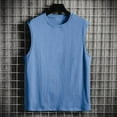 thumbnail image 3 of Chiccall Mens Athletic Tank Tops Summer Crew Neck Sleeveless Basic Tees Solid Stretch Gym Workout Shirts 4XL Light Blue, 3 of 5