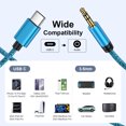 thumbnail image 7 of 3 Pack USB C to 3.5mm Audio Aux Jack Cable, Type C to 3.5mm Headphone Car Stereo Cord Aux to USB C 3.3FT Audio Cable Compatible with iPhone 15 Pro Max 15 Plus, Samsung Galaxy S24 S23 S22, Blue, 7 of 7
