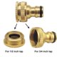 thumbnail image 2 of Ct Conector De Grifo De Latón Para Jardín De 2 Piezas, Adaptador Hembra A Ranurado 2 En 1 De 4/6 Pulgada, 2 of 5