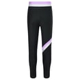 thumbnail image 4 of Hansber Kids Girls Athletic Leggings Sport Gymnastics Skinny Pants Dance Running Figure Skating Yoga Light Purple 8, 4 of 6