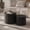 Black, variant on Leumius Set of 2 Nesting Coffee Tables, Round Modern Circle Wooden Accent Side End Tables for Small Space Living Room Bedroom Gray