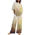 thumbnail image 2 of Puntoco Traje De Verano Para Mujer Pantalones Cortos De Color Con Estampado De Moda Traje Casual De Dos Piezas Puntoco Puntoco-5719, 2 of 5