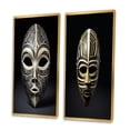 thumbnail image 3 of Designart "Traditional African Mask Ethnically Crafted XIV" African Tribal Framed Wall Art Set Of 2 - Black People Framed Canvas Set For Living Room Decor, 3 of 7