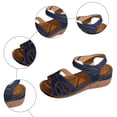 thumbnail image 5 of Rokment Womens Platform Wedges Dressy Sandals 2026 Summer Comfortable Leather Open Toe Orthopedic Arch Support Walking Sandals for Woman Beach D Size 8.5, 5 of 7
