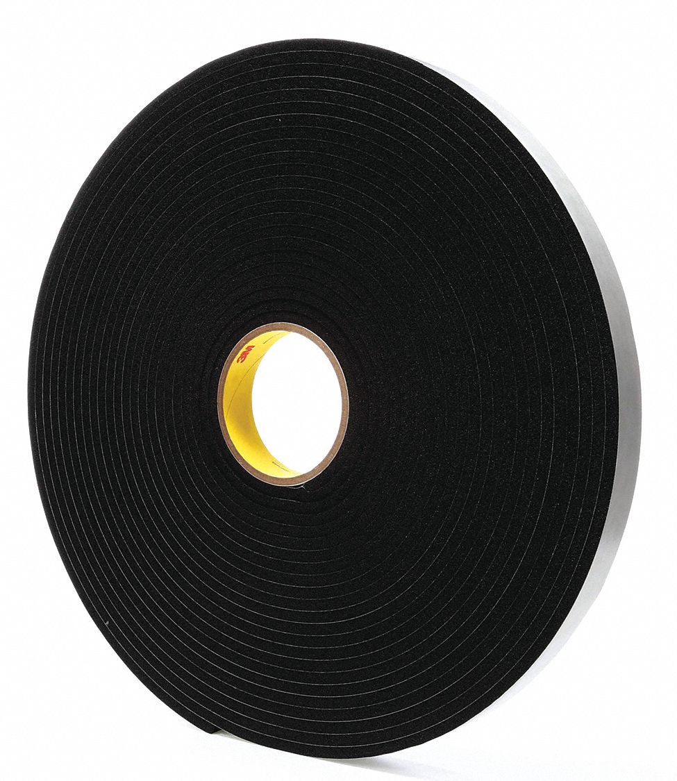 3m Foam Tape,1 in x 18 yd,Black,PK9 4504