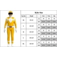 thumbnail image 2 of Power Rangers Cosplay Jumpsuit Fancy Dress up costume party Playsuit Costume Cosplay Full Bodysuit Halloween 3D Style M Size,Yellow, 2 of 7