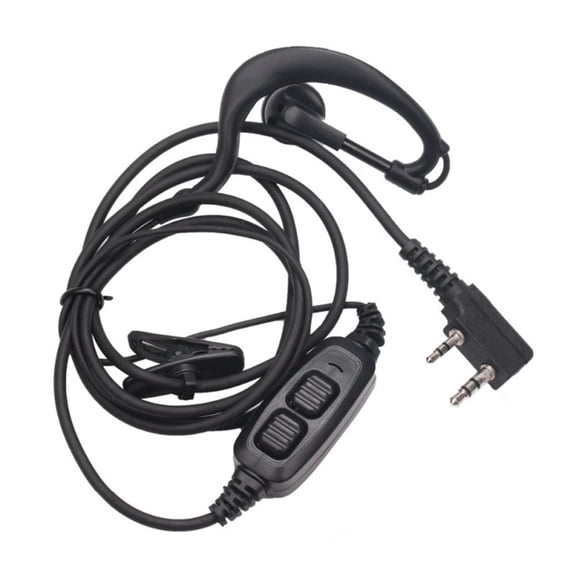 Jesscasday 2 Pin Plug Walkies Talkies Double Push to Talk Headsets for 82 Series Radio