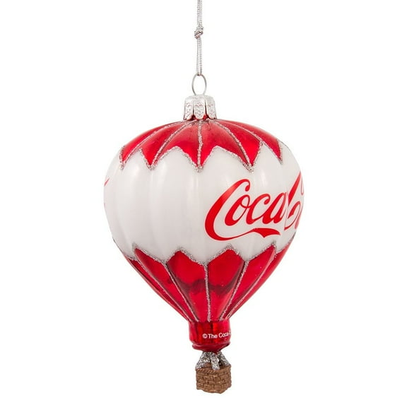 Kurt Adler 3.5-Inch Coca-Cola Glass Balloon Ornament – Holiday Christmas Decoration