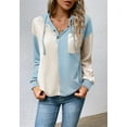 thumbnail image 5 of Two Tone Hooded Sweatshirt, Light Blue, Large, 5 of 5
