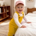 thumbnail image 6 of VIPOIN Baby Knit Suspender Overalls Pants, Button Strap Trousers, Soft Knit Bottoms for 3-36 Months, 6 of 7