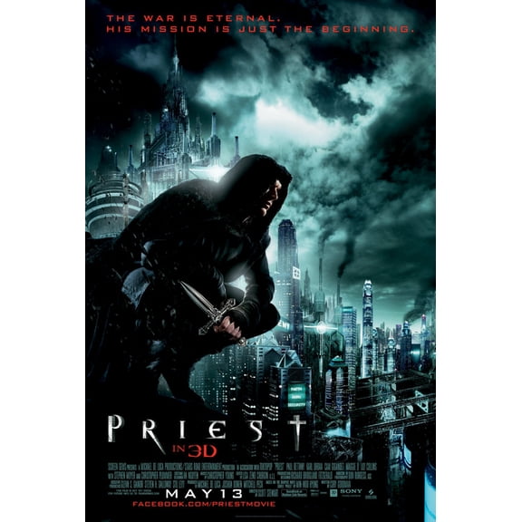 Priest Poster 16x24 Poster Medium Art Poster 16x24 Unframed, Age: Adults Western Graphic