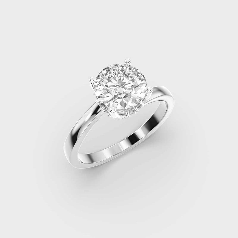 1 Carat Beautiful IGI Certified Lab Grown Diamond Engagement Ring for Women 10K White Gold | Round Cut Lab Created Solitaire Diamond Rings | Size 7 Diamond-Capitals