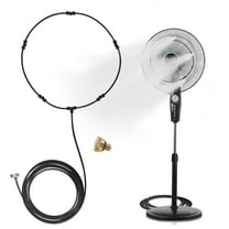 Outdoor Misting Fan Kit Monsoon Misting System Water Cooling Kit for Patio Garden 16 in