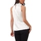 thumbnail image 3 of INSPIRAR CHIC Blusas de Satén sin Mangas para Mujeres con Cuello Halter Elegante Verano Talla XS Blanca, 3 of 5