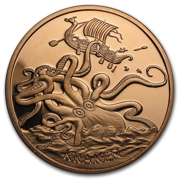 1 oz Copper Round - Kraken (Anonymous Mint)