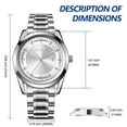 Taxau Fashion Mens Watch Classic White Face Watch For Men Sliver