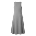 thumbnail image 5 of Kojanyu Women's Summer Sleeveless V-Neck Ruffled Long Dress with Belt 100% Cotton Casual Maxi Dress for Vacation Daily and Special Occasions, 5 of 8