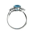 thumbnail image 2 of Star K� Three 3 Stone 8mm Round Genuine Blue Topaz Trillion Engagement Promise Comfort fit Ring, 2 of 9