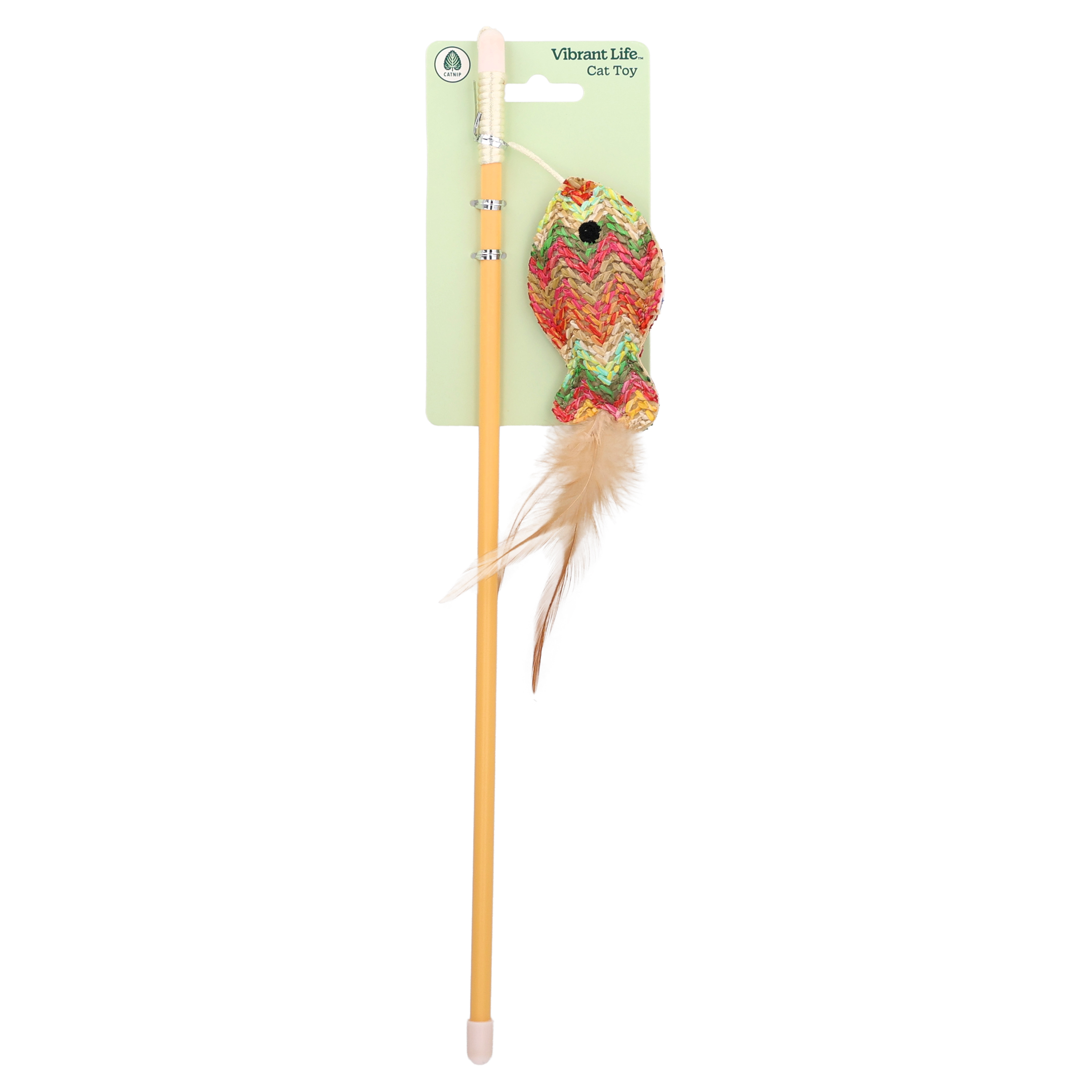 Vibrant Life Fish Teaser Wand Cat Toy with Catnip, 2-Pack photo 8