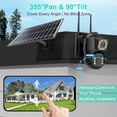 thumbnail image 4 of Sansco 4K/8MP Solar Security Camera, 360° View Wireless Outdoor Camera, Waterproof PIR Detection, Rechargeable Battery Powered Home Dual Lens Surveillance Camera with Color Night Vision 2-Way Audio, 4 of 9