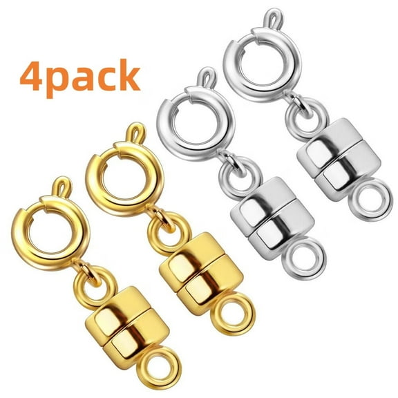 Necklace Clasp Magnetic,Magnetic Necklace Clasps and Closures 18K Gold and Silver Plated Bracelet Converter Clasp,Suitable for Necklaces Chain Extende