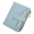 thumbnail image 2 of DAMAI Women's Minimalist Portable Plain Color leather Short Wallet, Slim Soft Bifold Blocking Purses with Zipper Coin Pocket for Women, 2 of 6