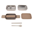 thumbnail image 2 of Double Layer Lunch Box, 1400ml Stainless Steel Bento Box Leakproof Lunch Box Divided Food Meal Storage Containers Microwave Safe Food Container Breakfast Box For Office Picnic, 2 of 8