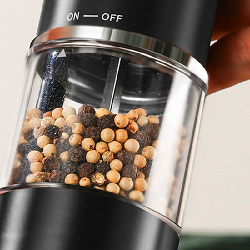Electric Salts and Pepper Mill Set USB Recharging Adjustable Condiment Grinder
