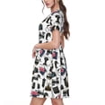 thumbnail image 2 of Naloa Cool Camera Print Womens Summer A-Line Dress with Pockets,Short Sleeve Dresses,Flowy Beach Swing Dress for Vacation Travel, 2 of 6
