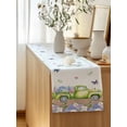 thumbnail image 5 of Table Runner 70 Inches Long for Kitchen Dining, Blue Purple Floral Dresser Scarf Farmhouse, Dining Table Decorations for Wedding/Parties, Spring Country Hydrangea Flower Truck 13 x 70 In, 5 of 8