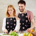 thumbnail image 3 of Pioneer Flower Floral Print Pattern Apron for Women and Men, Cotton Linen Waterproof with Pockets, Adjustable, 33x27 Inch for Kitchen, Gardening, BBQ, Salon, 3 of 6